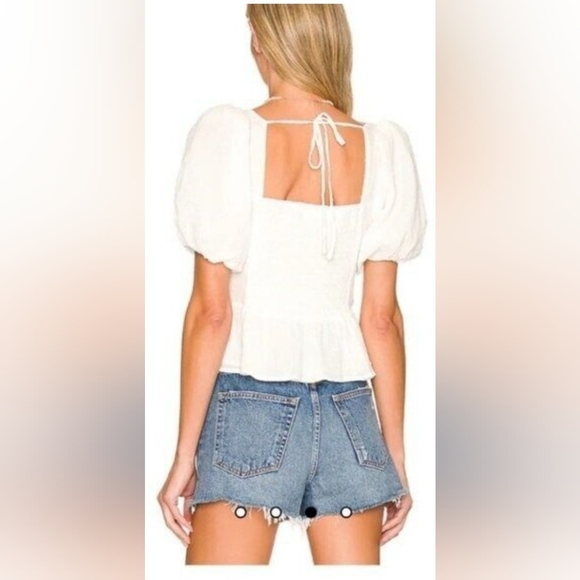 ASTR THE LABEL | FREE PEOPLE | REVOLVE CLAIRMONT PUSHUP TOP PUFF SLEEVE WOMENS - Picture 4 of 8